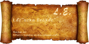 Lászka Enikő névjegykártya